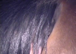 Bald farmer gives rimjob for a horse