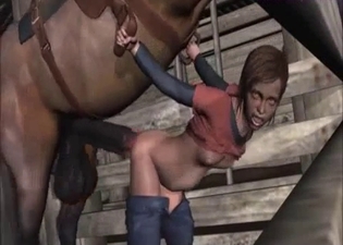 Passionate 3D bestiality with stallions