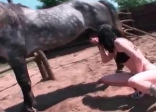 Fantastic sex between a zoophile and a beast