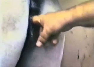 Mare's pussy stretched by a dildo toy today